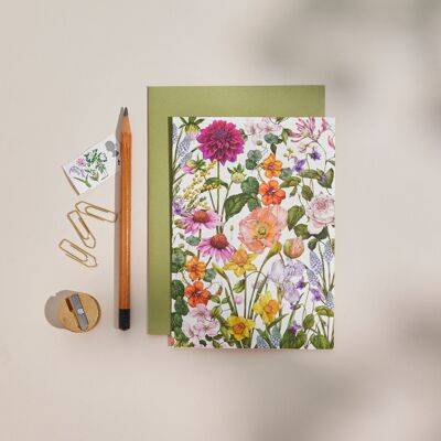 Reichhaltige Blüten – Blanko – Grußkarte