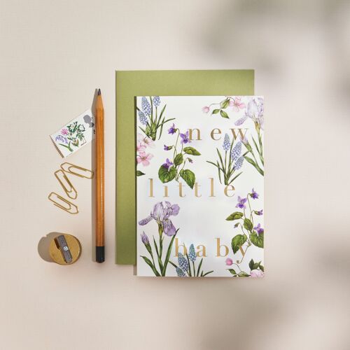 Bountiful Blooms - New Little Baby - Greeting Card