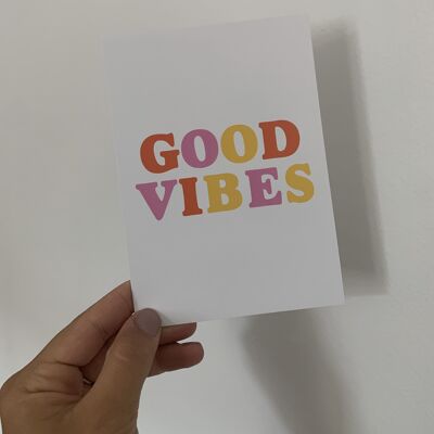 Good vibes - postkarte