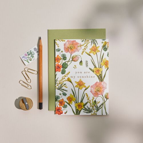 Bountiful Blooms - You are my Sunshine - Greeting Card