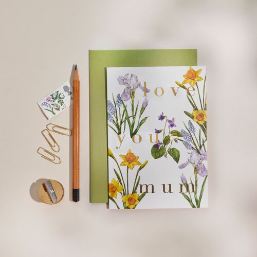 Bountiful Blooms - Love you Mum - Greeting Card