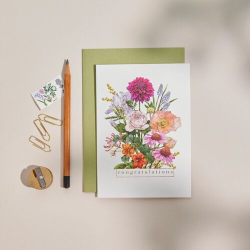 Bountiful Blooms - Congratulations - Greeting Card