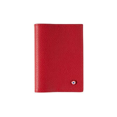 Porta passaporto Louis Grainé rosso rubino