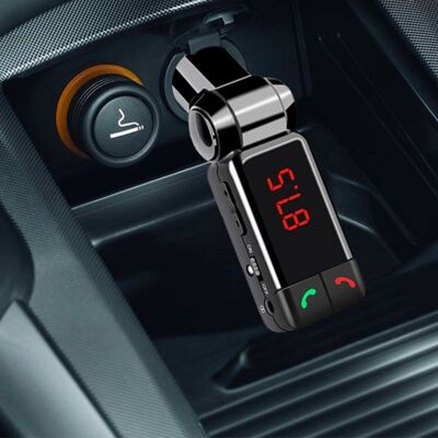 Cargador de coche Bluetooth 4 en 1 - Kit manos libres Bluetooth 4 en 1 para coche con transmisor de música