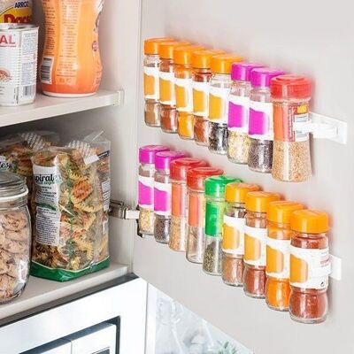 Clip N Store - Adhesive and Divisible Spice Organizer Holders