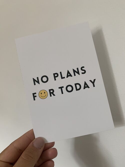 No plans for today - postkarte