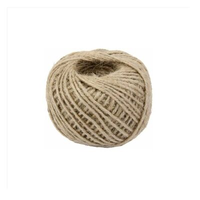 Brown natural jute twine - 2mm x 40m - Thick hemp rope for decoration, garden, DIY, art and crafts