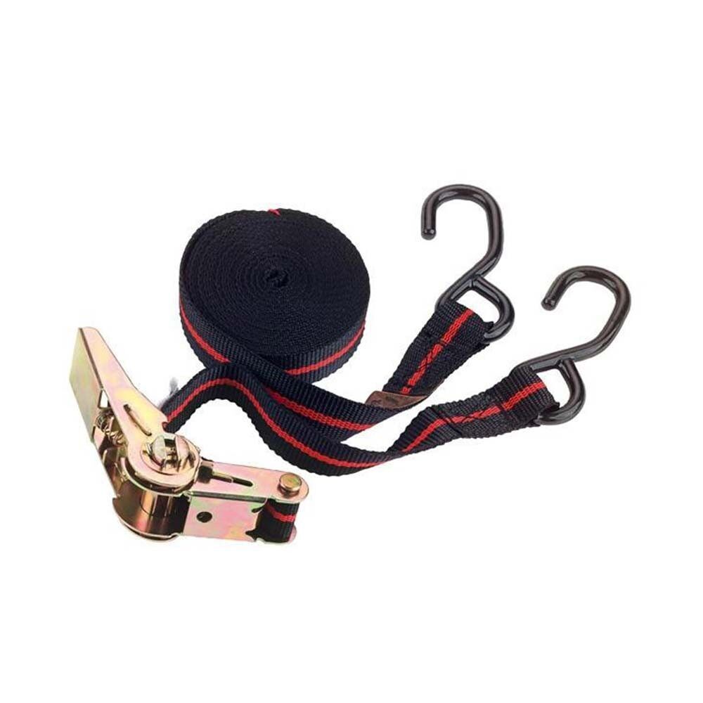 Correa de amarre con trinquete - Juego de tensores de correa de polipropileno 25 mm x 5 m - con tensor de trinquete y 2 ganchos