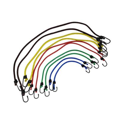 Pack of 10 tensioners with double strength hooks 40 kg - 5 sizes - Bungee cords for transport, caravan, camping, luggage