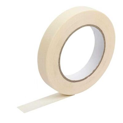 Ruban de masquage adhésif - Protection travaux de peinture bricolage toutes surfaces - 19mm x 50m - Beige