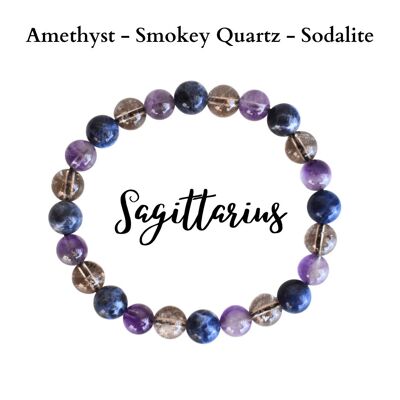 Pulsera del zodíaco Sagitario, regalos de signos del zodíaco, regalos del zodíaco, cristales del zodíaco de Sagitario, piedras de nacimiento de Sagitario, regalo de joyería del zodíaco