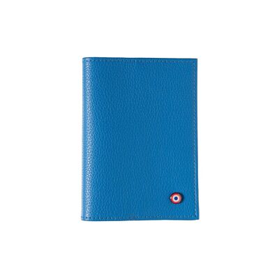Porta passaporto Louis granulato blu cielo