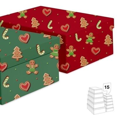 NAVIDAD - JUEGO DE 15 CAJAS SWEET CHRISTMAS 2M HH2847506