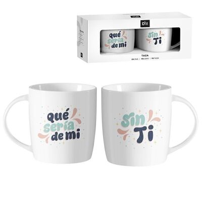 JUEGO DE 2 TAZAS 350ML QUE SERIE DE MI HH2776923