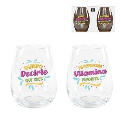 JUEGO DE 2 VASOS 500ML MI PERSONA VITAMINE HH304362