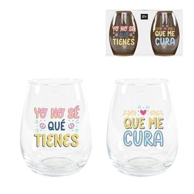 JUEGO DE 2 VASOS 520ML NO SE QUE TIENES HH304360