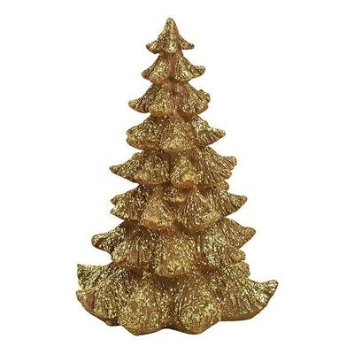 Christmas tree made of poly gold (W / H / D) 14x21x14cm