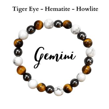 Gemini Zodiac Bracelet, Zodiac Sign Gifts, Zodiac Gifts, Gemini Birthstones Crystals, Zodiac Crystals Zodiac Stones Gift Healing Gemstones 1