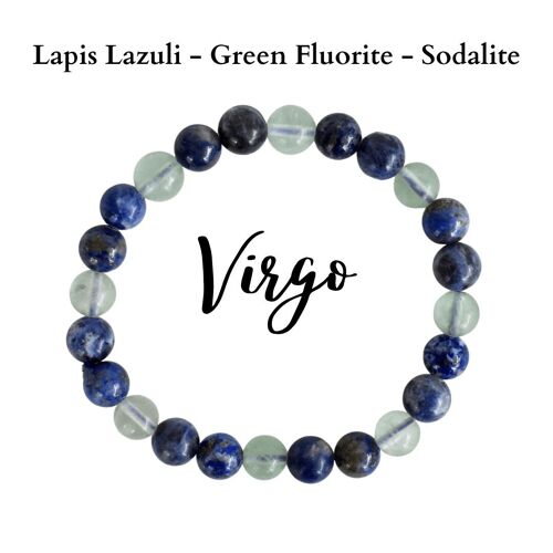 Virgo Zodiac Bracelet, Zodiac Sign Gifts, Zodiac Gifts, Virgo Zodiac Crystals, Virgo Stones Gift, Virgo Birthstone Healing Gift Crystals