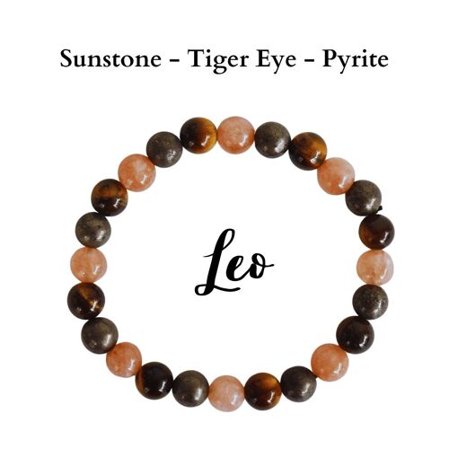 Leo Zodiac Bracelet, Zodiac Sign Gifts, Zodiac Gifts, Leo Zodiac Crystals, Healing Crystals Gift Leo Birthstone