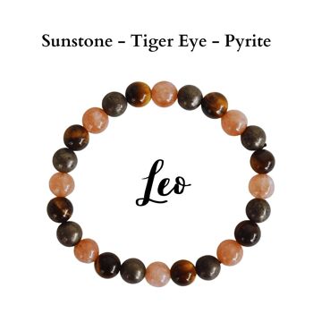 Leo Zodiac Bracelet, Zodiac Sign Gifts, Zodiac Gifts, Leo Zodiac Crystals, Healing Crystals Gift Leo Birthstone 1