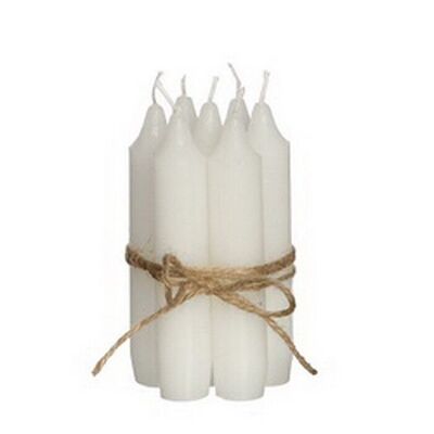 White Taper Candle - Set 7 pcs
