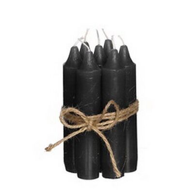 Bougie Conique Noire - Set 7 pcs