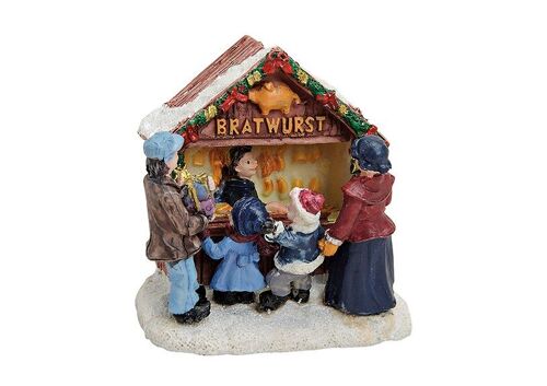 Miniatur-Wurststand aus Poly, B7 x T5 x H7 cm