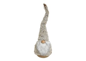Gnome gris en peluche 14x45x14cm
