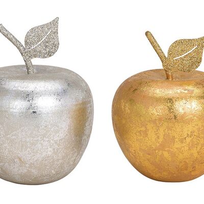 Apple made of wood gold