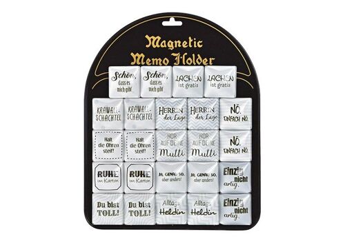 Magnet Sprüche aus Glas Weiß 12-fach