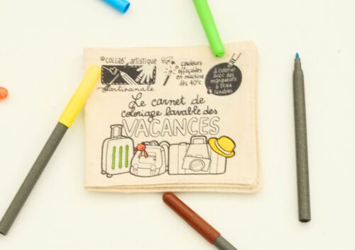 Carnet de coloriage lavable des Vacances