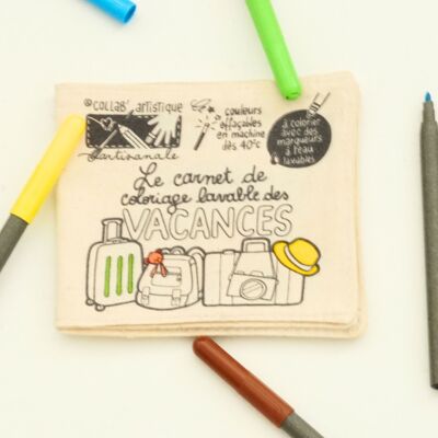 Carnet de coloriage lavable des Vacances