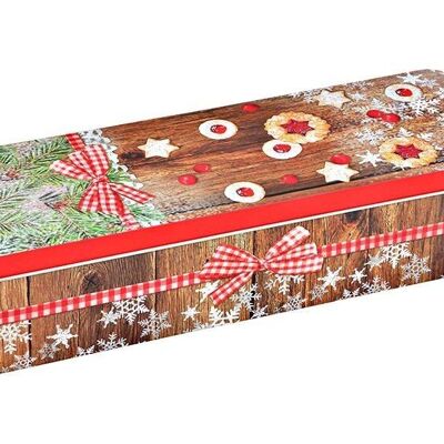 Tin Christmas cookie decor made of metal colored (W / H / D) 29x7x10cm