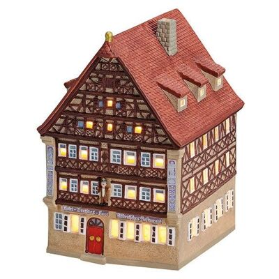 Maison lanterne Deutsches Haus Dinkelsbühl en porcelaine