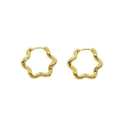 Cassiopeia gold-plated hoop earrings