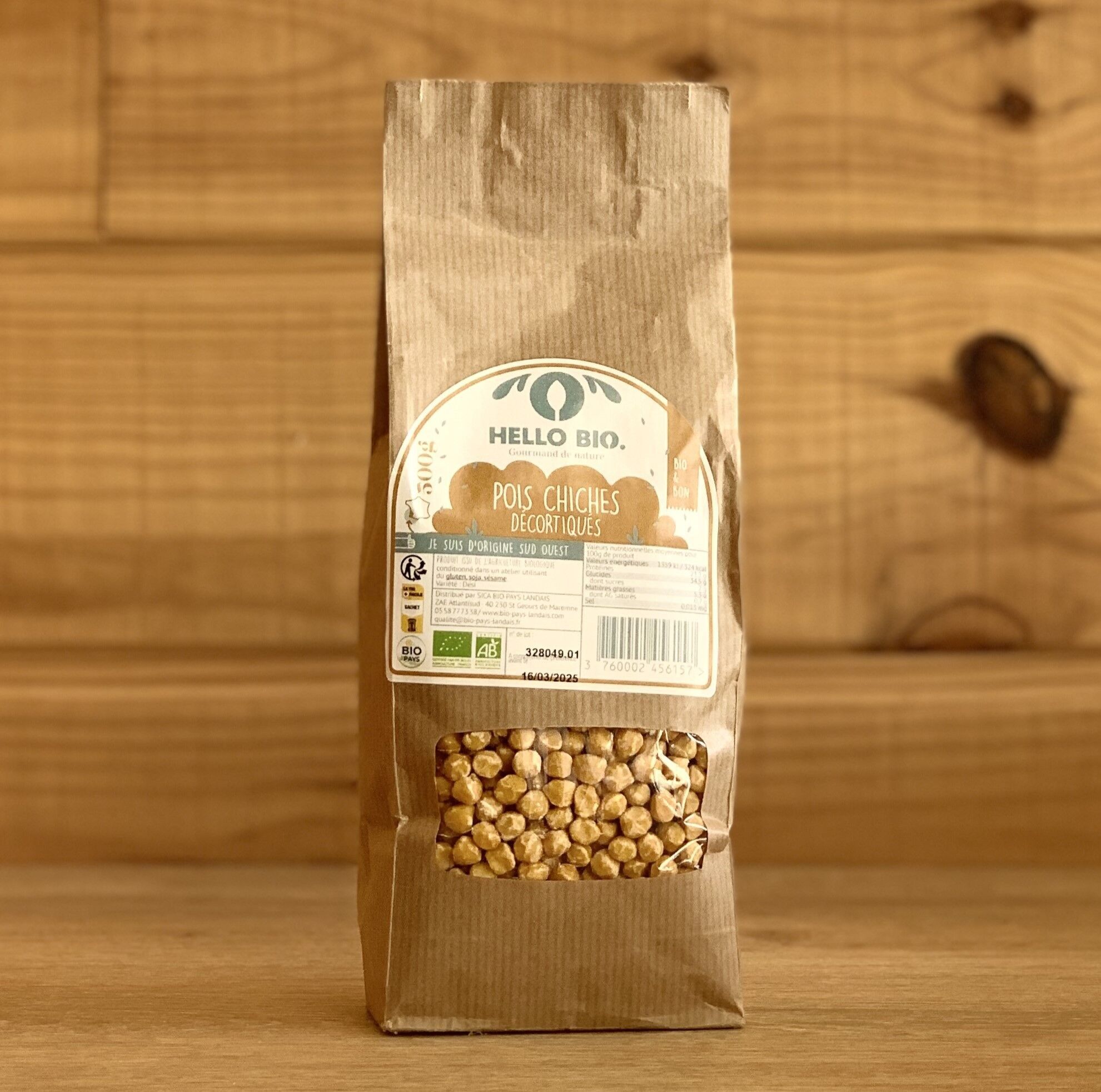 Garbanzos sin cáscara - 500g