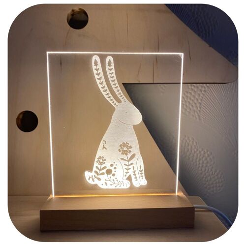 The Hare Luminary Art Card with LED Light Set