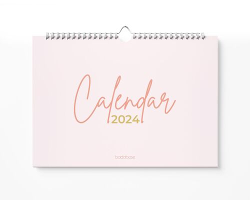 Minimal Monthly Calendar 2024, A3 & A4, Monday Start