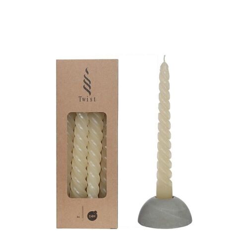 Creme set 4 twist candle