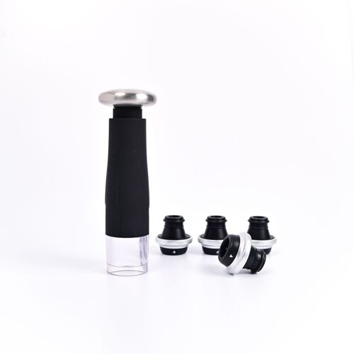 Winelover Wine Saver Pump with 4 Stoppers