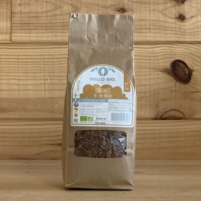Organic brown flax seeds - 500g