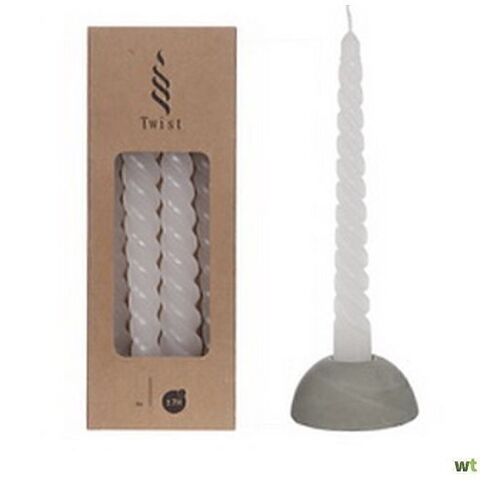 White set 4 twist candle