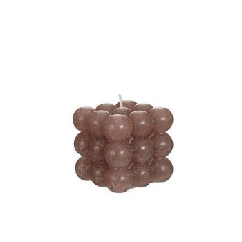 Bougie bulle taupe 8x8x8 cm 1