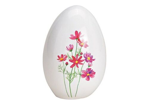 Ei mit Blumendekor aus Keramik