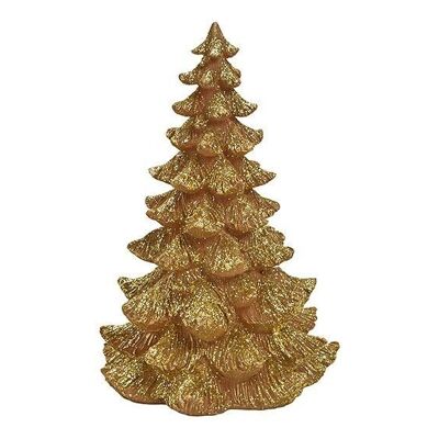 Fir tree made of poly gold (W / H / D) 18x25x18cm