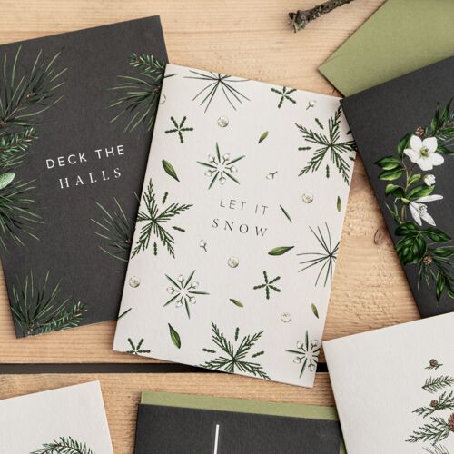Let it Snow - Festive Foliage - Christmas Card