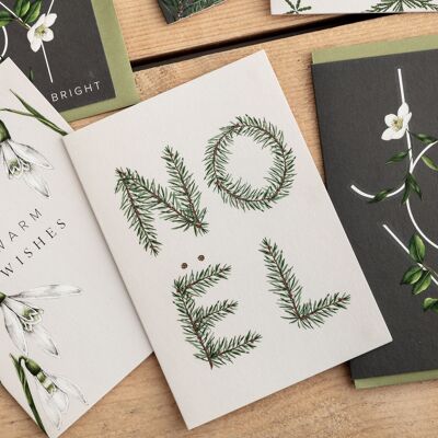 NOEL - Festive Foliage - Christmas Card