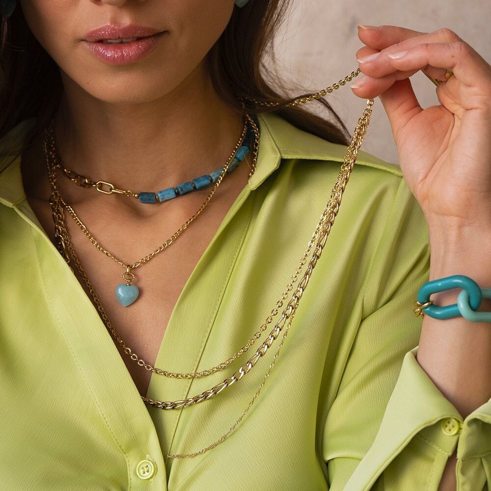 Lange Aveline-Halskette – 3 Glieder