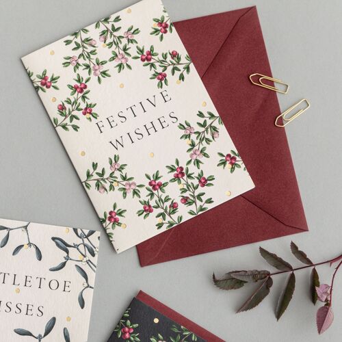 FESTIVE WISHES - Merry Nouveau - Christmas Card
